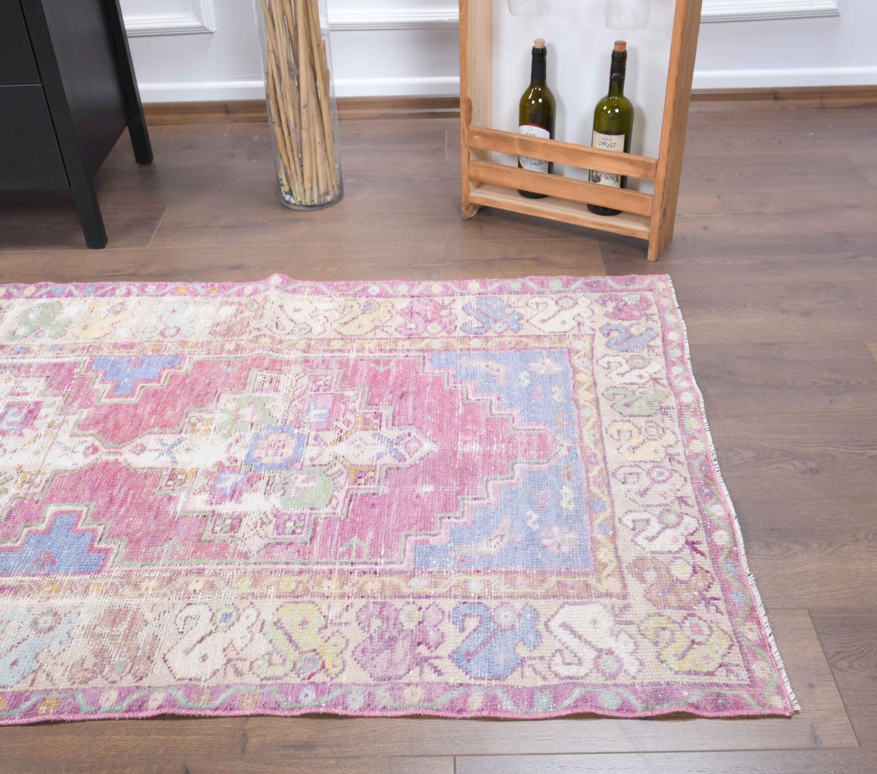 Handmade wool runner from Anatolia, Turkey – 3x9 Wool Antique Anatolian Runner Rug 3'1" x 9'4"