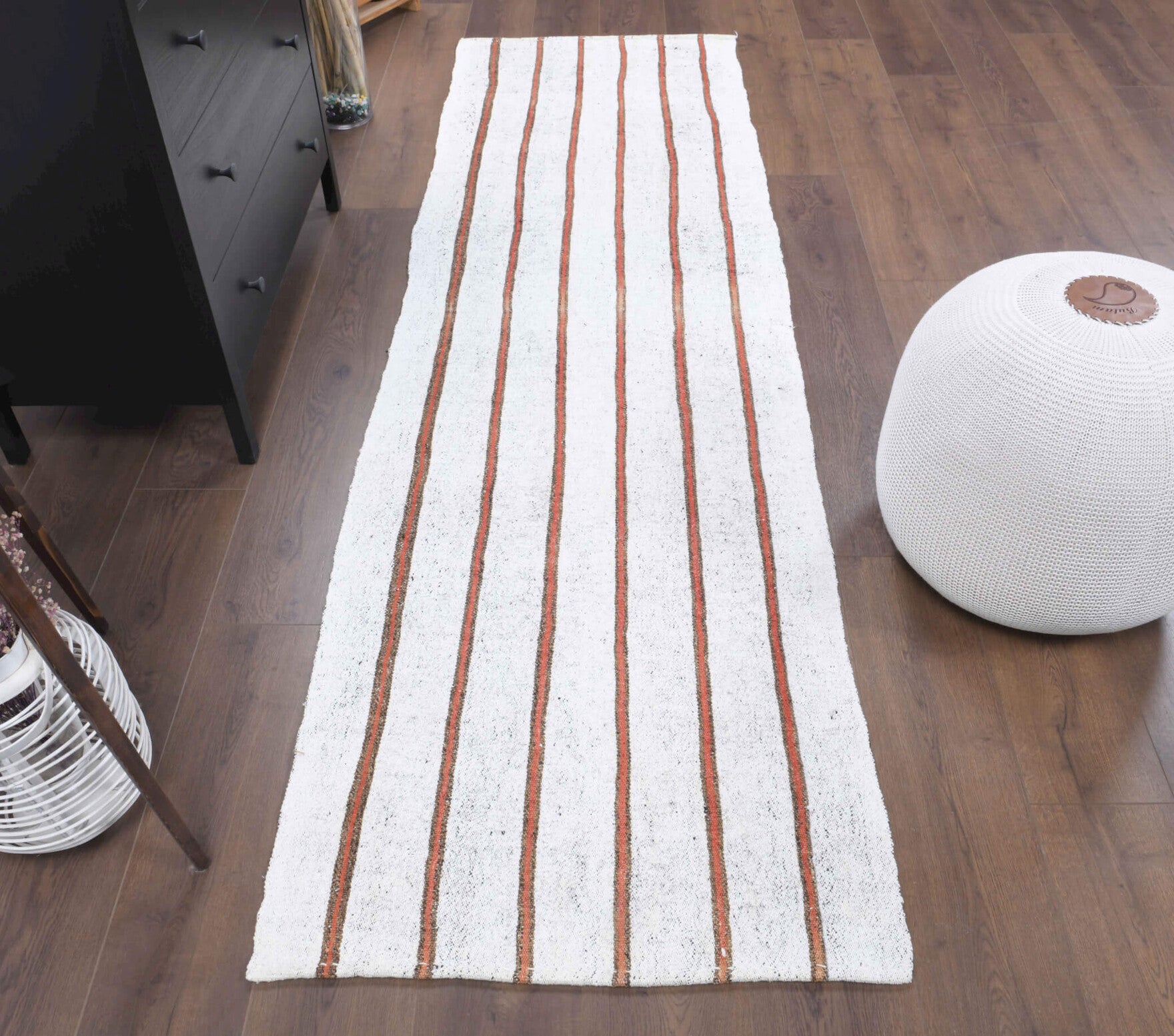 3x9 Wool Vintage Kilim Runner Rug