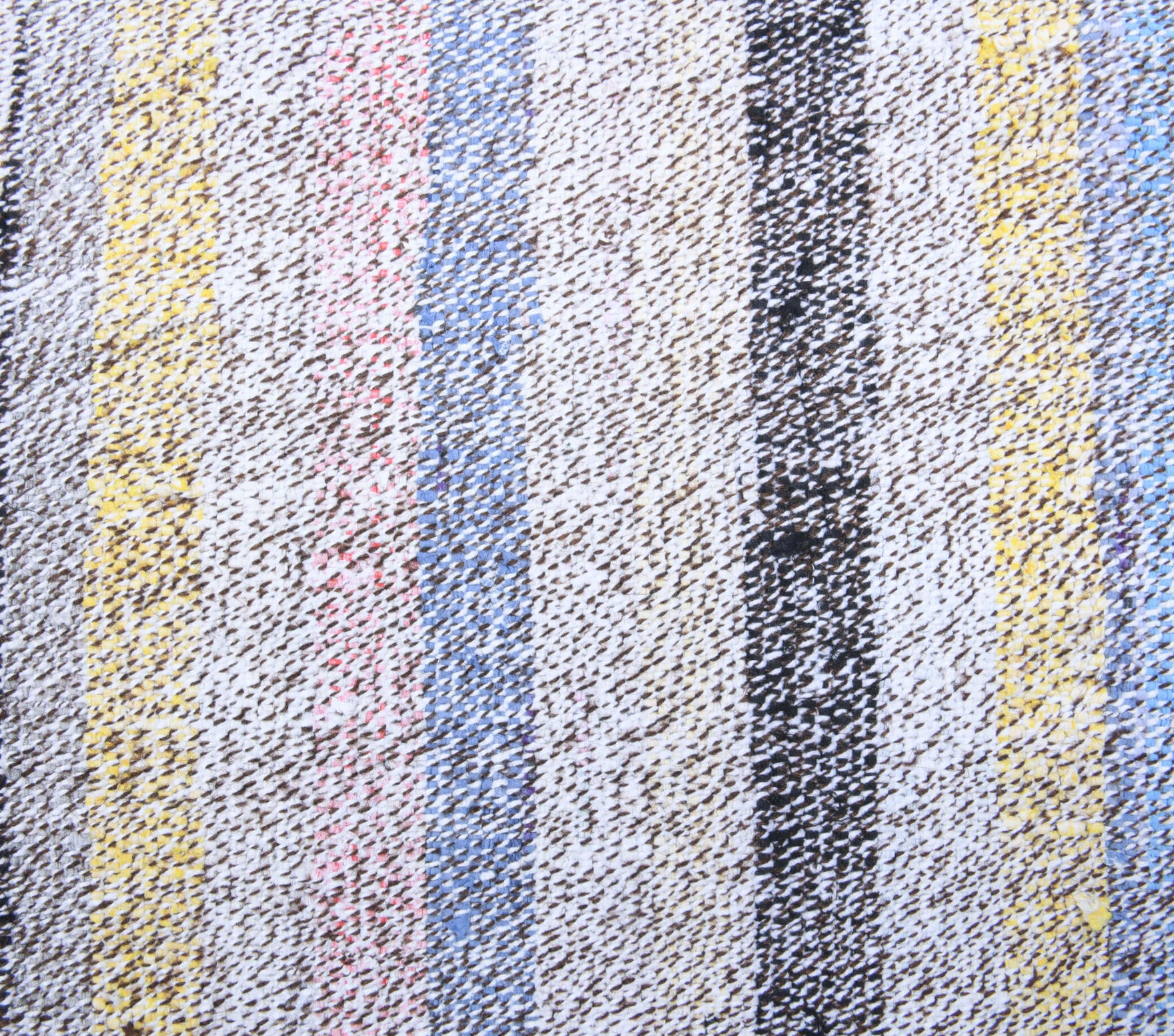 Authentic Anatolian vintage kilim runner rug (1960s) with striped design – one-of-a-kind at Fame Rugs