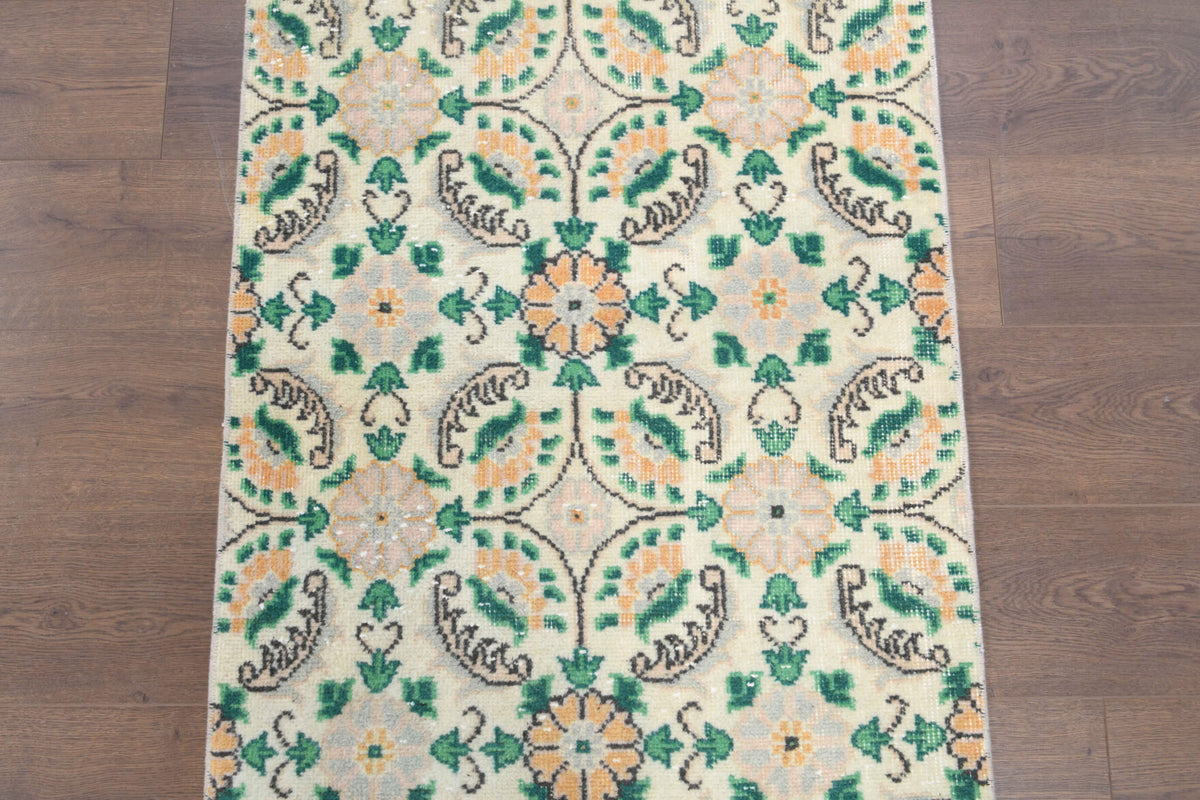 3x9 Wool Vintage Runner Rug
