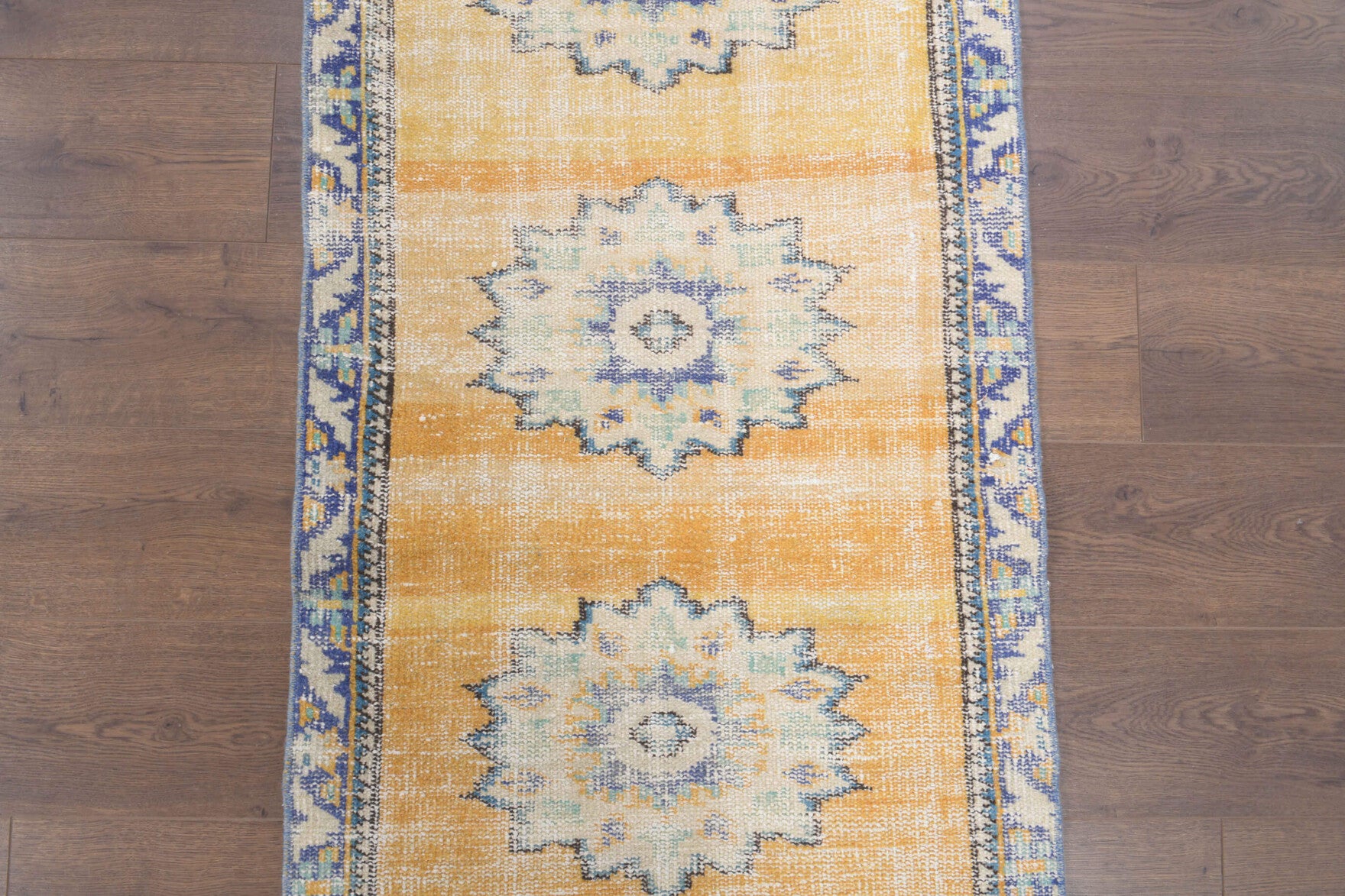 78x271 cm vintage Anatolian runner rug – Petraea, low pile, wool