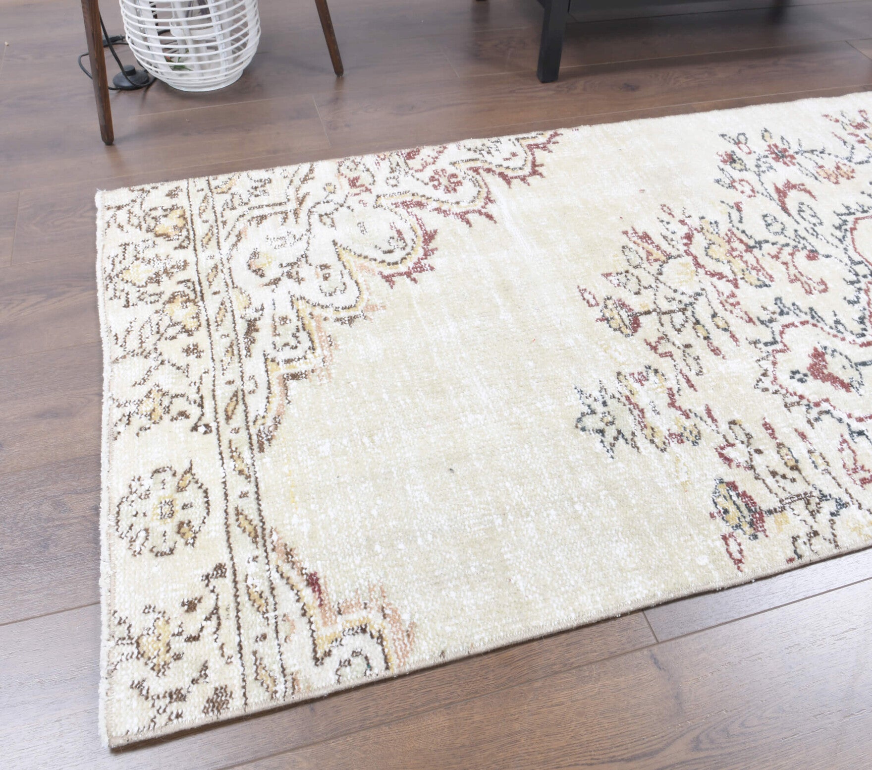 88x265 cm vintage Anatolian runner rug – Akikara, low pile, wool