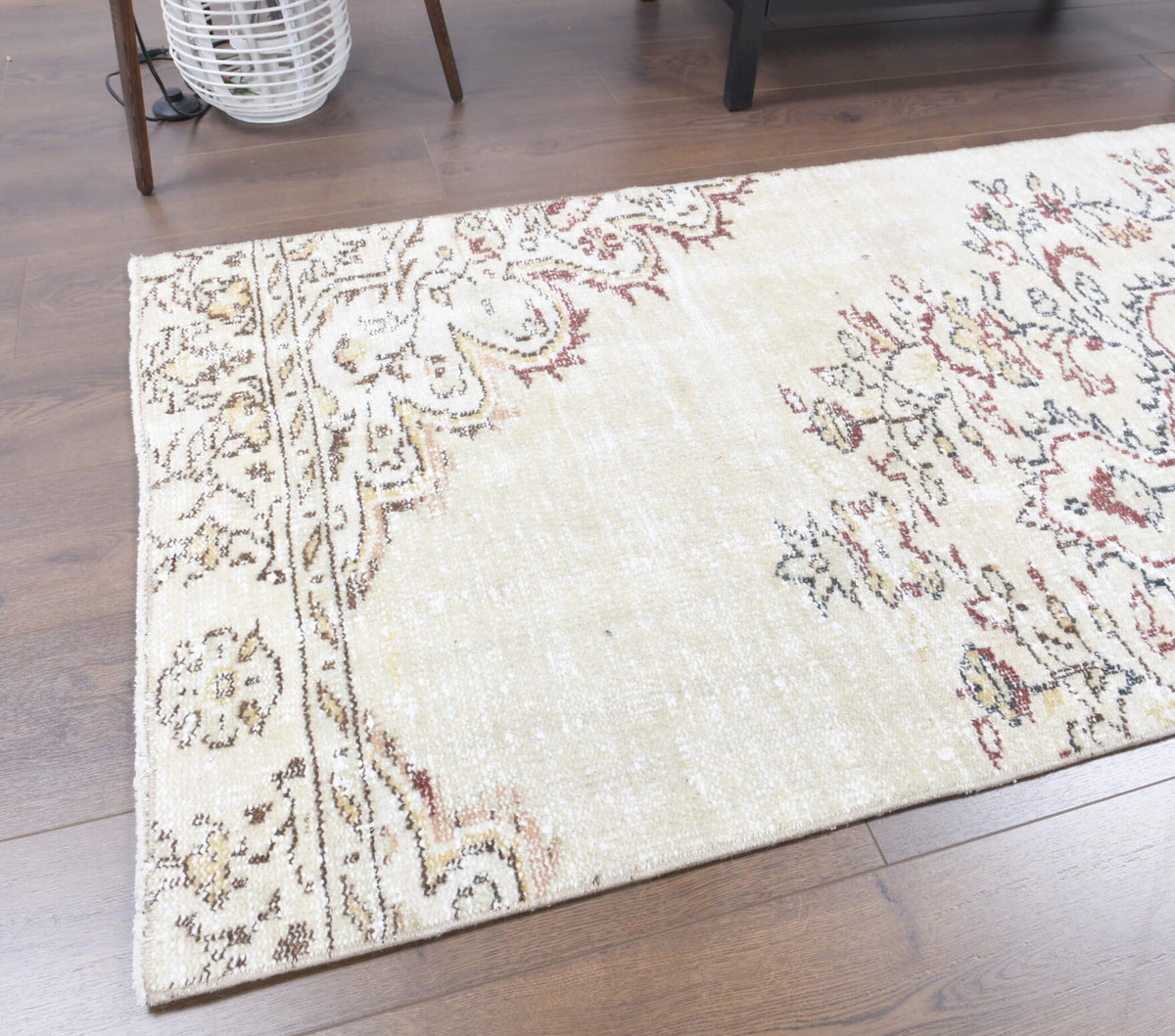 88x265 cm vintage Anatolian runner rug – Akikara, low pile, wool