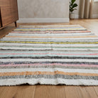 Oriental pattern on the Thalothymia vintage kilim rug – handwoven flatweave in Anatolia, Turkey