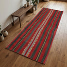 Oriental pattern on the Serinperi vintage kilim runner rug – handwoven flatweave in Anatolia, Turkey