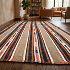 Oriental pattern on the Alevban vintage kilim rug – handwoven flatweave in Anatolia, Turkey