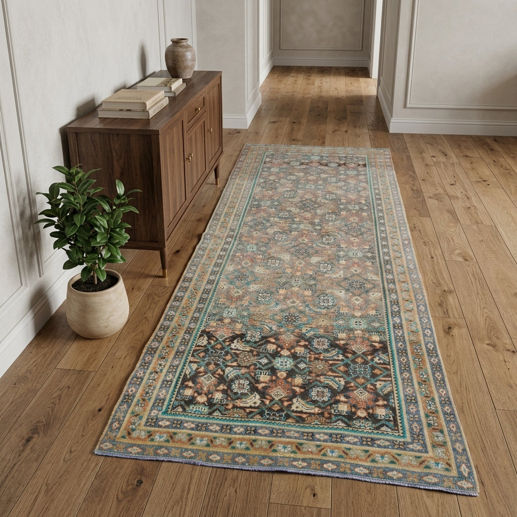 Oriental pattern on the Phaenophrosyne vintage runner rug – handmade in Anatolia, Turkey