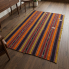Oriental pattern on the Zambakruh vintage kilim rug – handwoven flatweave in Anatolia, Turkey