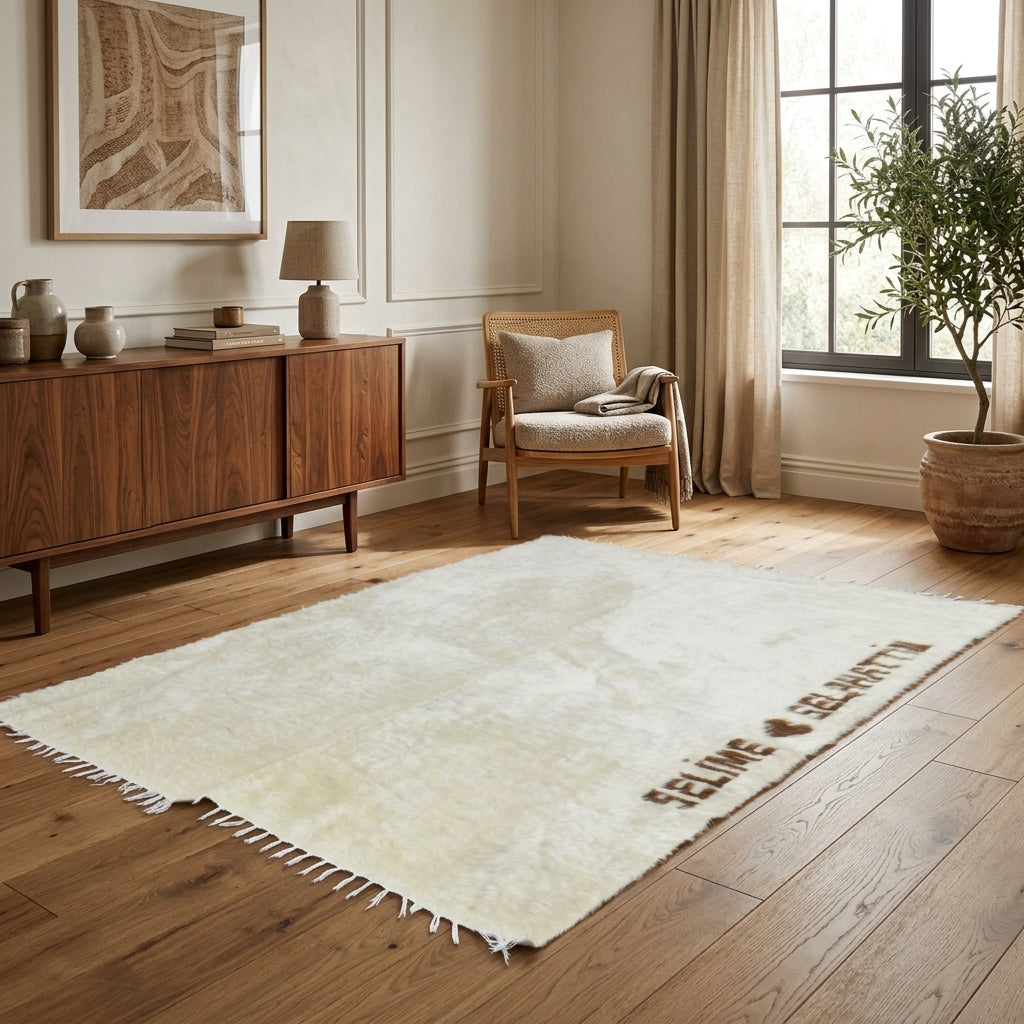 Oriental pattern on the Simgepare Lovers vintage kilim rug – handwoven flatweave in Anatolia, Turkey