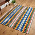 Oriental pattern on the Zambakperi vintage kilim rug – handwoven flatweave in Anatolia, Turkey