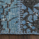 Solid pattern on the Bestesel vintage patchwork area rug – handmade in Anatolia, Turkey