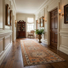 Solid pattern on the Bestefsan vintage patchwork area rug – handmade in Anatolia, Turkey