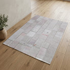 Solid pattern on the Yazsel vintage patchwork area rug – handmade in Anatolia, Turkey