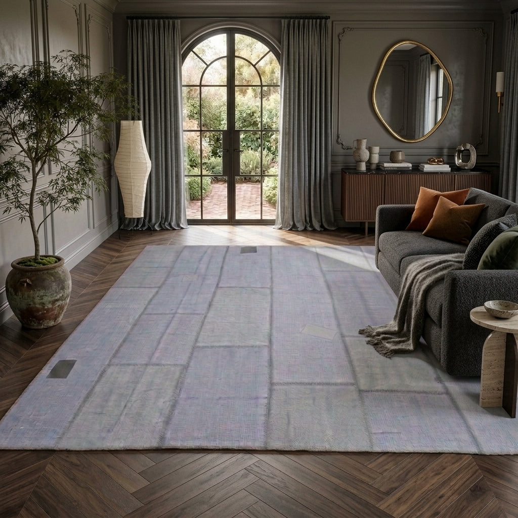 Oriental pattern on the Argyrokleia vintage kilim rug – handwoven flatweave in Anatolia, Turkey