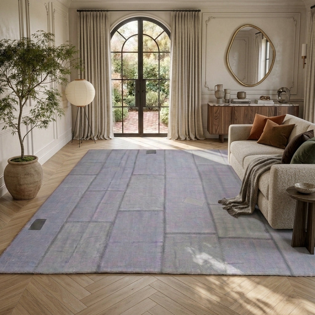 Oriental pattern on the Toprakdil vintage patchwork area rug – handmade in Anatolia, Turkey