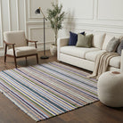 Striped pattern on the Berilpare vintage kilim rug – handwoven flatweave in Anatolia, Turkey