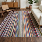 Striped pattern on the Zeytinperver vintage kilim rug – handwoven flatweave in Anatolia, Turkey