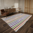 Striped pattern on the Yelizdil vintage kilim rug – handwoven flatweave in Anatolia, Turkey