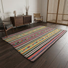 Striped pattern on the Argyrophone vintage kilim rug – handwoven flatweave in Anatolia, Turkey