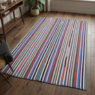 Striped pattern on the Selencihan vintage kilim rug – handwoven flatweave in Anatolia, Turkey