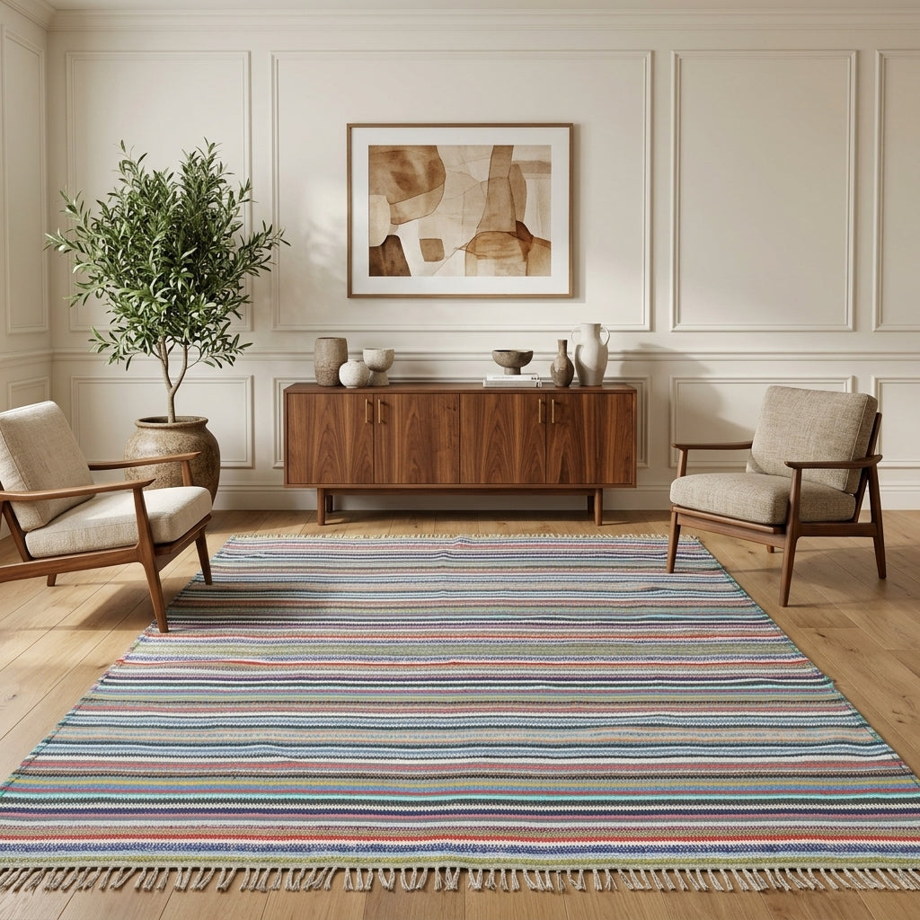 Oriental pattern on the Yaseminkusa vintage kilim rug – handwoven flatweave in Anatolia, Turkey