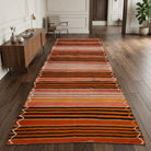 Striped pattern on the Denizmelek vintage kilim rug – handwoven flatweave in Anatolia, Turkey