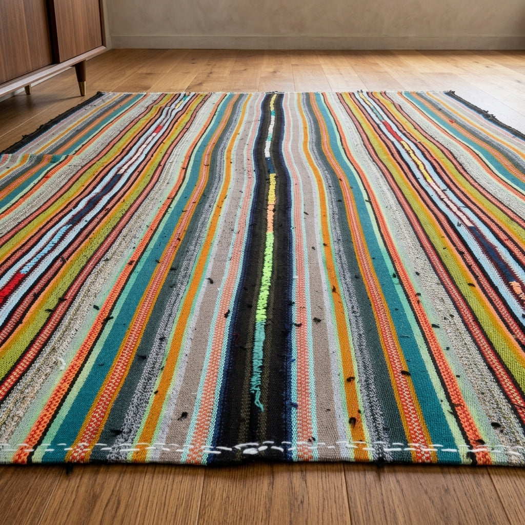 Oriental pattern on the Arcadia vintage kilim rug – handwoven flatweave in Anatolia, Turkey