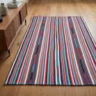 Striped pattern on the Ratibegul vintage kilim rug – handwoven flatweave in Anatolia, Turkey