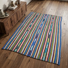 Striped pattern on the Melek vintage kilim rug – handwoven flatweave in Anatolia, Turkey