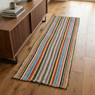 Striped pattern on the Hazanihal vintage kilim rug – handwoven flatweave in Anatolia, Turkey
