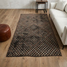 Ikat pattern on the Gokpare vintage kilim rug – handwoven flatweave in Anatolia, Turkey