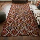 Ikat pattern on the Simgenaz vintage kilim rug – handwoven flatweave in Anatolia, Turkey