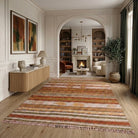 Greek key pattern on the Naianassa vintage kilim rug – handwoven flatweave in Anatolia, Turkey