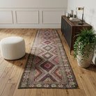 Ikat pattern on the Fatma vintage runner rug – handmade in Anatolia, Turkey