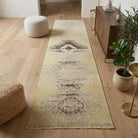 Abstract pattern on the Eulampe antique washed vintage runner rug – handmade in Anatolia, Turkey