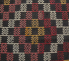 Damlasad kilim: 1960s handwoven flatweave Anatolian kilim with ikat motifs