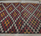 Authentic Anatolian vintage kilim rug (1960s) with ikat design – one-of-a-kind at Fame Rugs