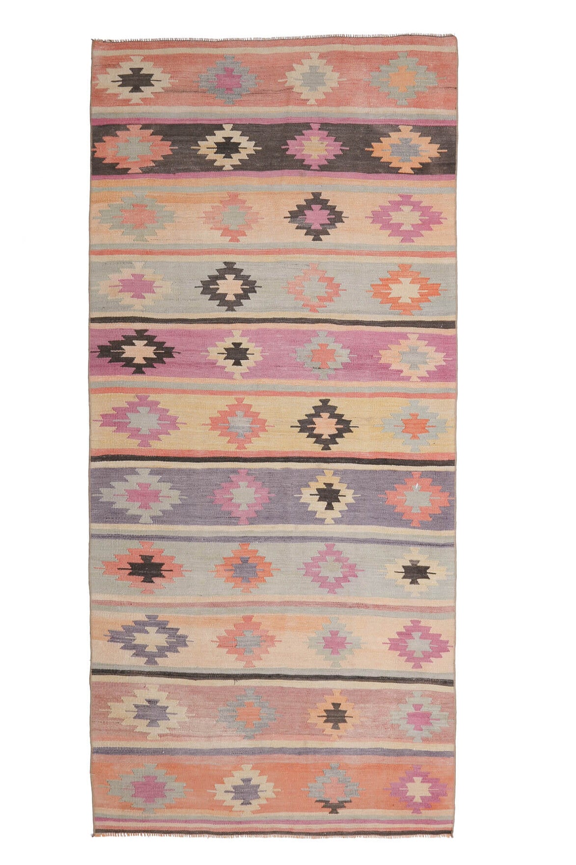 4x10 Wool Vintage Runner Rug