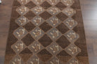 Vintage Brown Flatweave Runner Rug