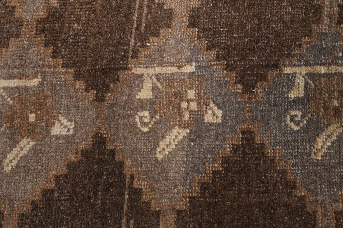 Vintage Brown Flatweave Runner Rug