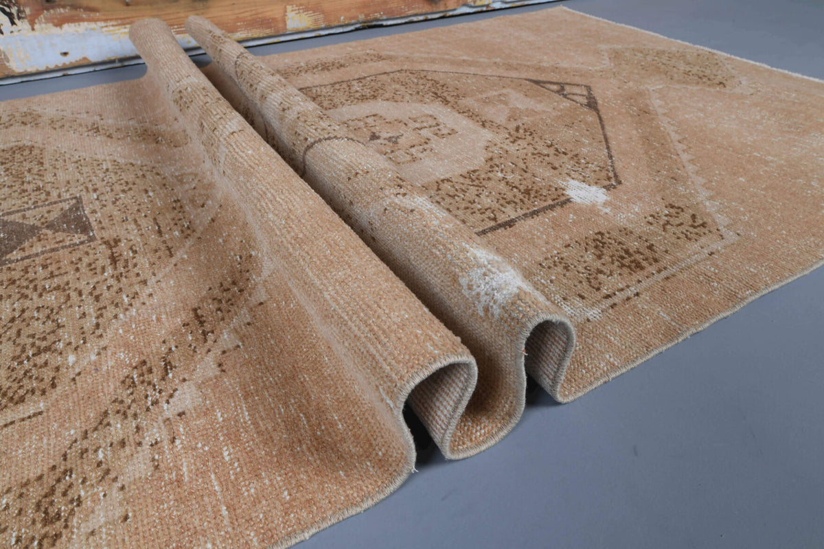 Turkish Vintage Oushak Runner Rug