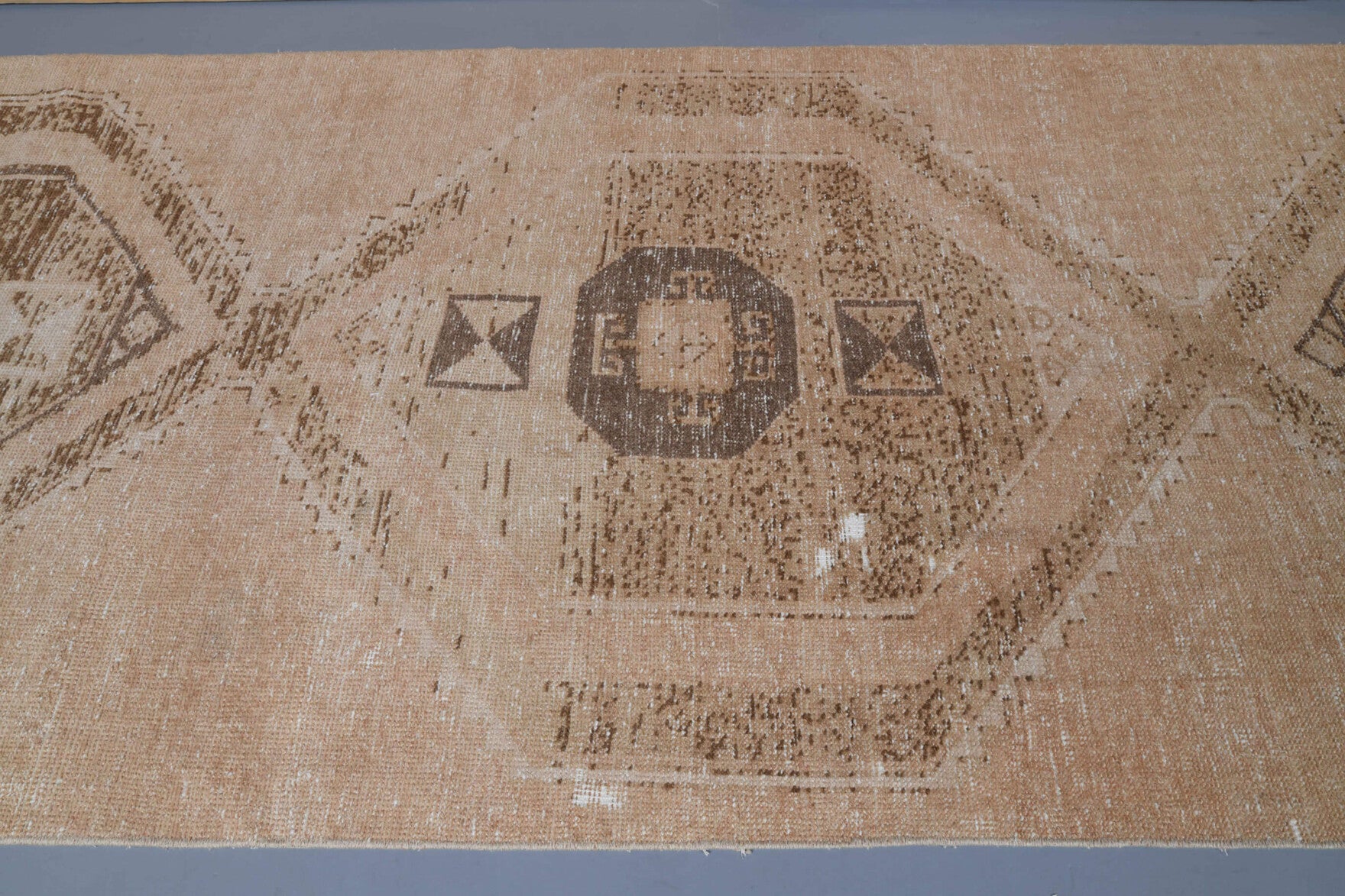 Turkish Vintage Oushak Runner Rug