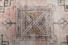 Sevdabike runner: 1950s handmade Anatolian runner with geometric motifs and cotton backing