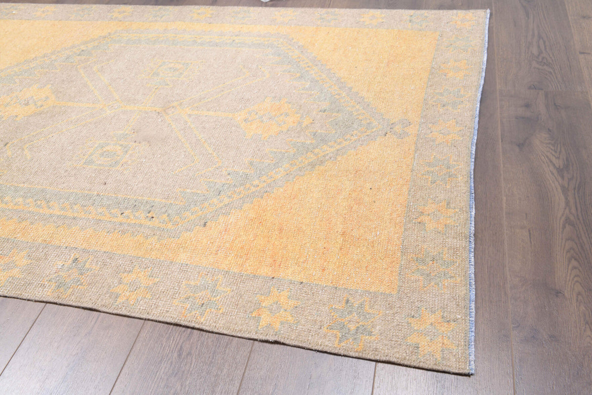 Authentic Anatolian vintage runner rug (1970s) with geometric design – one-of-a-kind at Fame Rugs