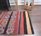One-of-a-kind 1960s Anatolian vintage kilim rug in wool, 3'8" x 4'11"