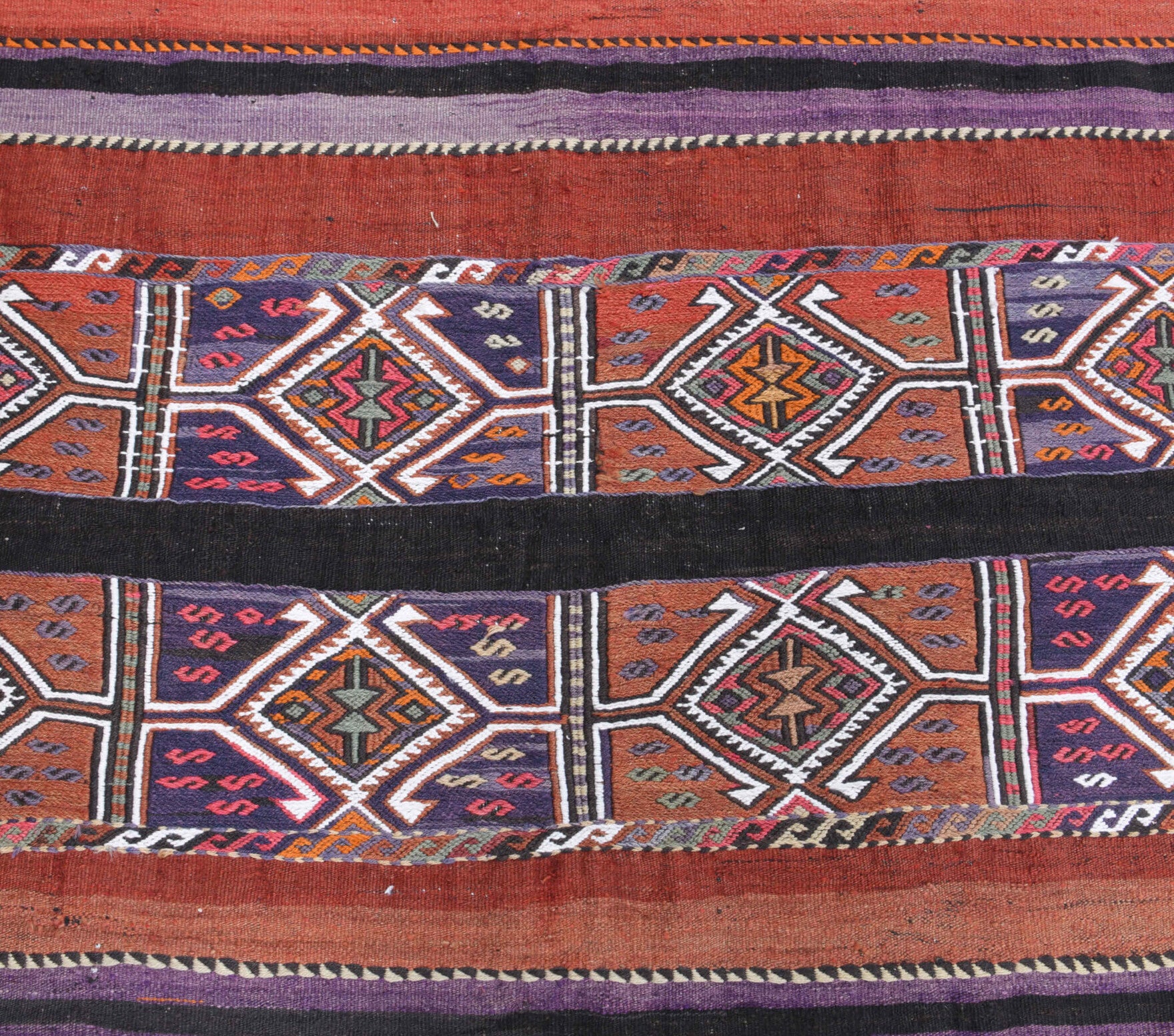 112x150 cm vintage Anatolian kilim rug – Ceydasever, flatweave, wool