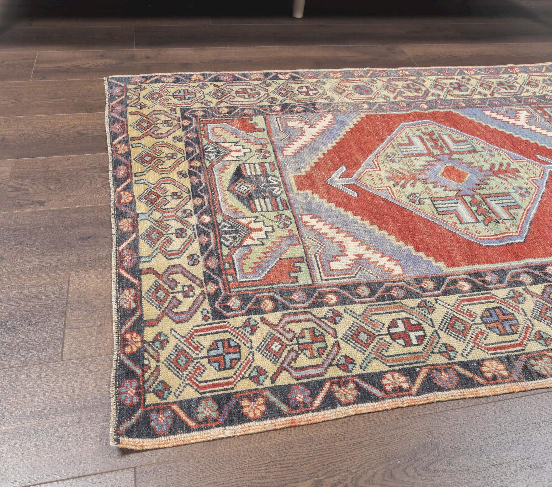 One-of-a-kind 1970s Anatolian vintage area rug in wool, 3'9" x 5'7"