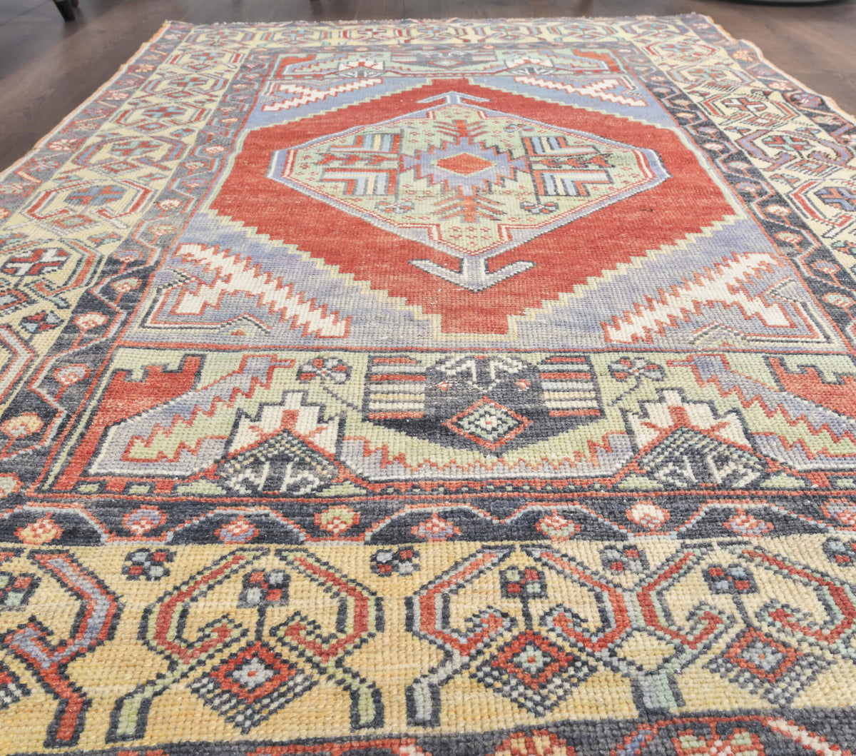 Authentic Anatolian vintage area rug (1970s) with oriental design – one-of-a-kind at Fame Rugs