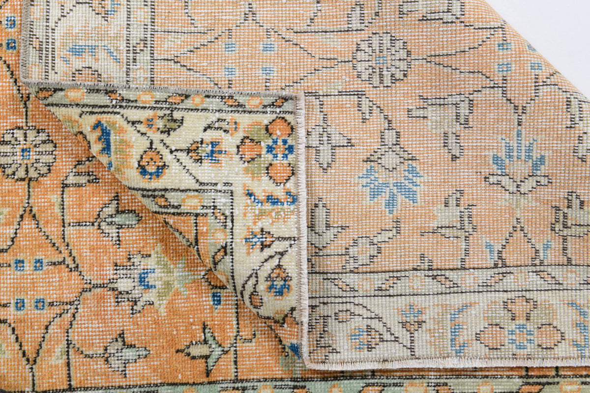 111x195 cm vintage Anatolian area rug – Fidan, low pile, wool