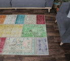 4x6 Vintage Handmade Geometric Area Rug